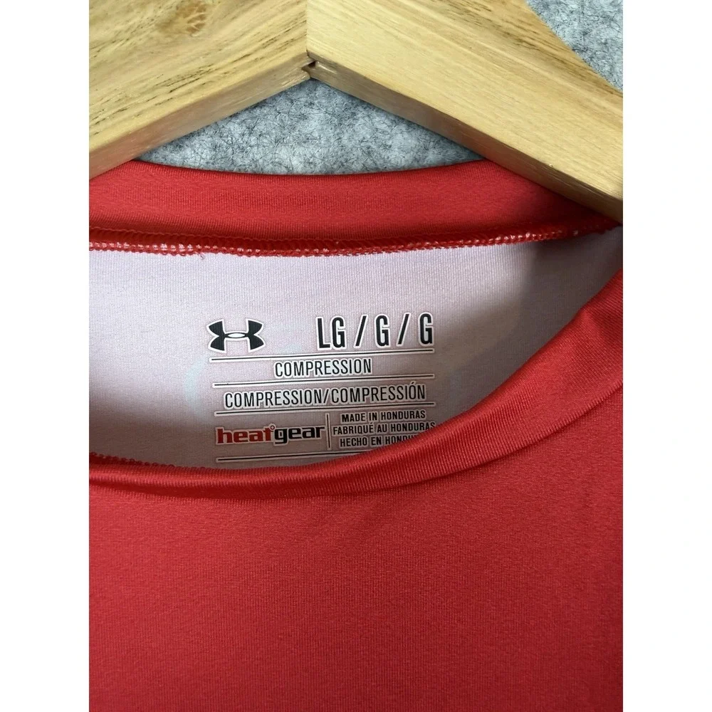 Under Armour Shirt Mens Large Red Marvel Spider-Man Gym Compression Shortsleeve
